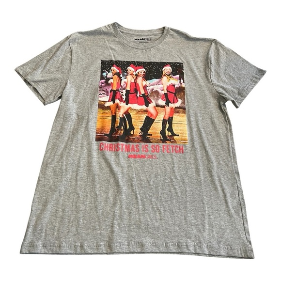 Mean Girls Tops - NWT Mean Girls 'Christmas Is So Fetch' Gray Graphic Short-Sleeve Tee- XL